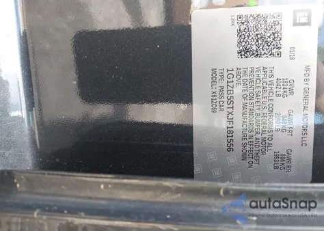 2018 Chevrolet Malibu 1Ls z USA, uszkodzony, nr VIN 1G1ZB5STXJF181556